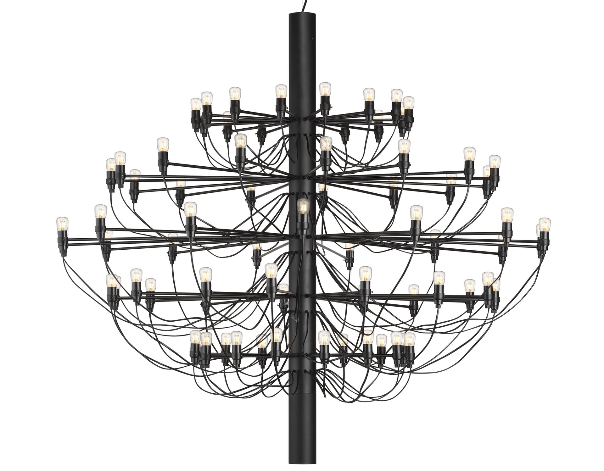 2097 suspension lamp / 75 bulb: 57.1" dia. / matte black