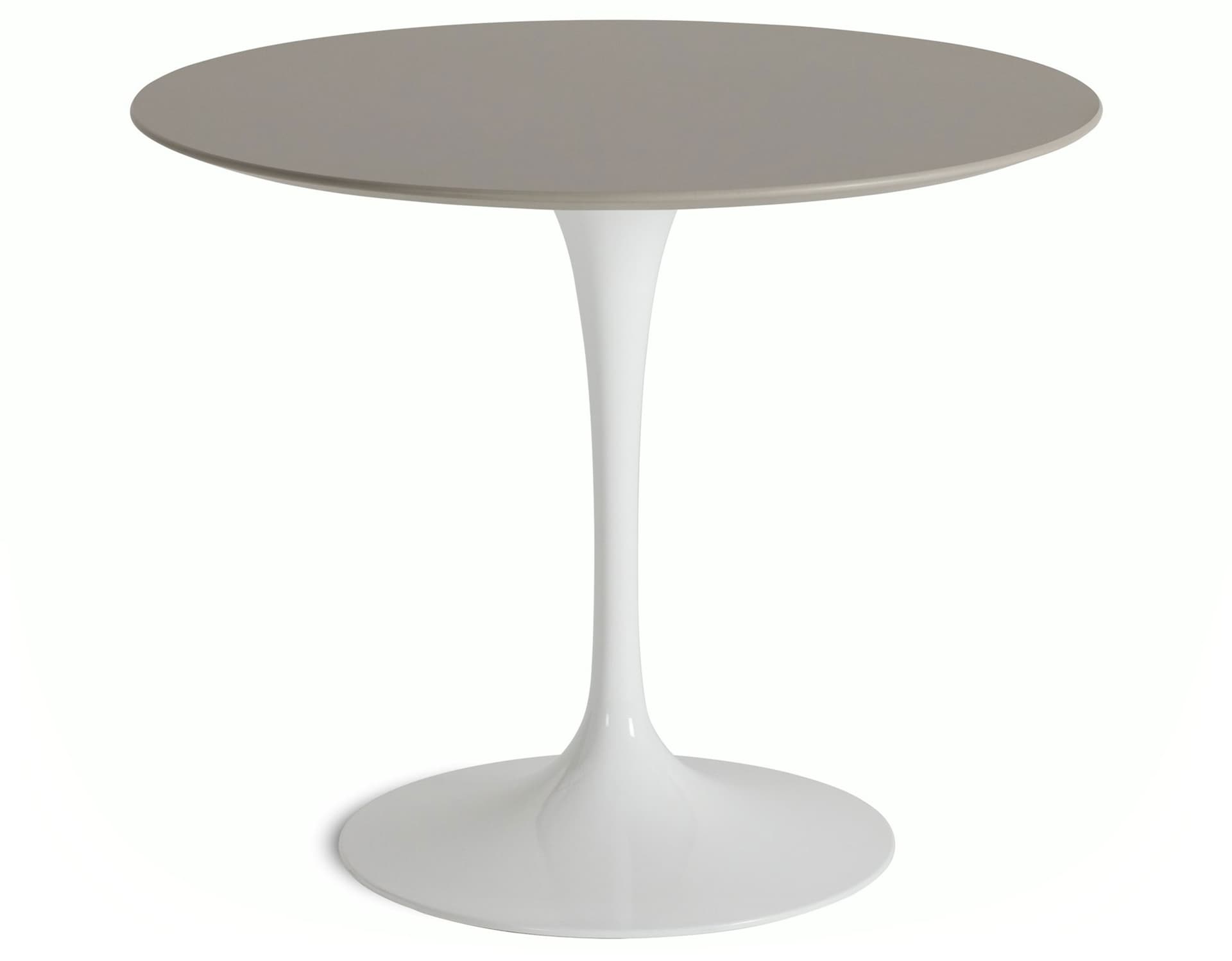 saarinen dining table - 35" round / high gloss - white / laminate - modern clay