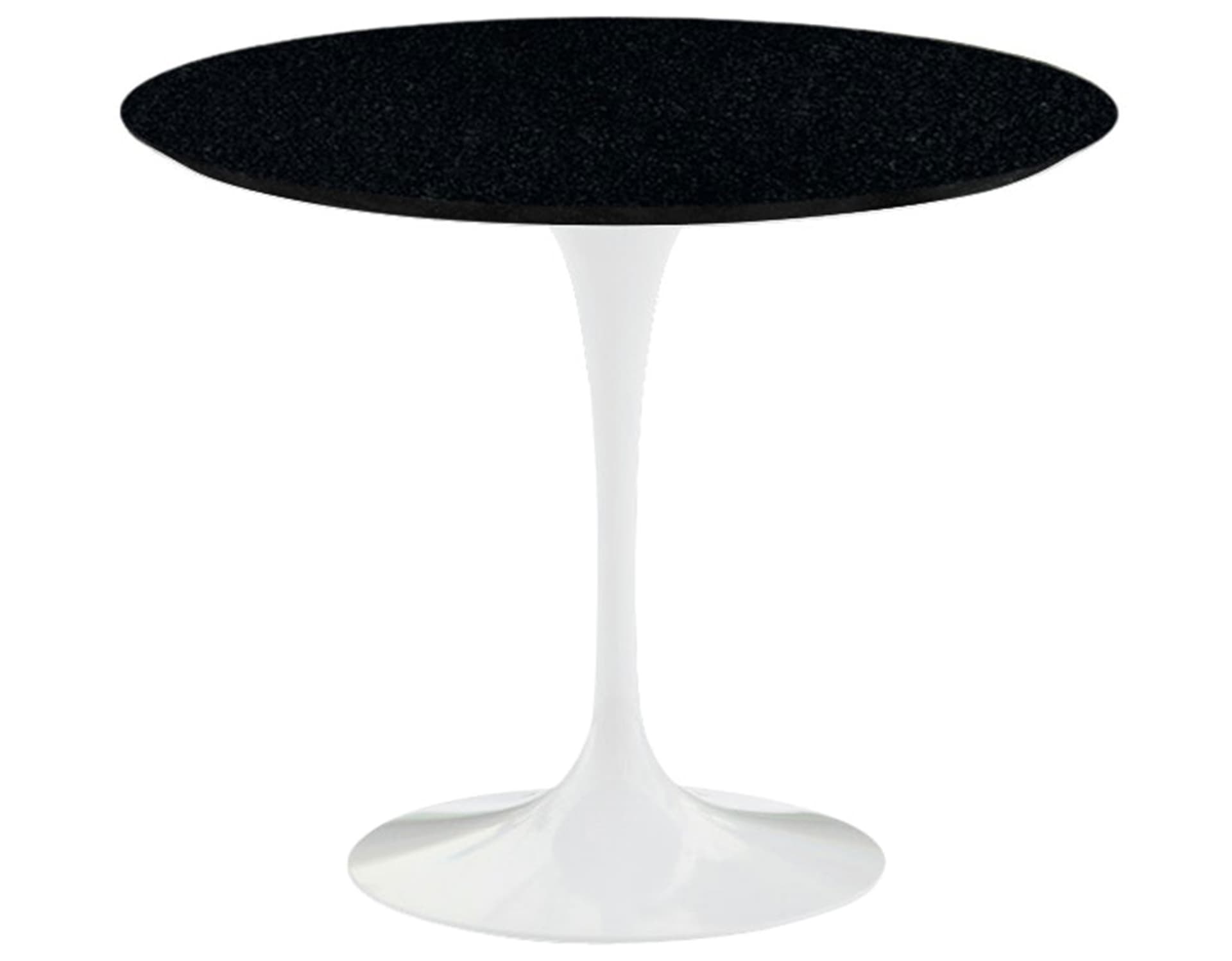saarinen dining table - 35" round / high gloss - white / granite - black andes