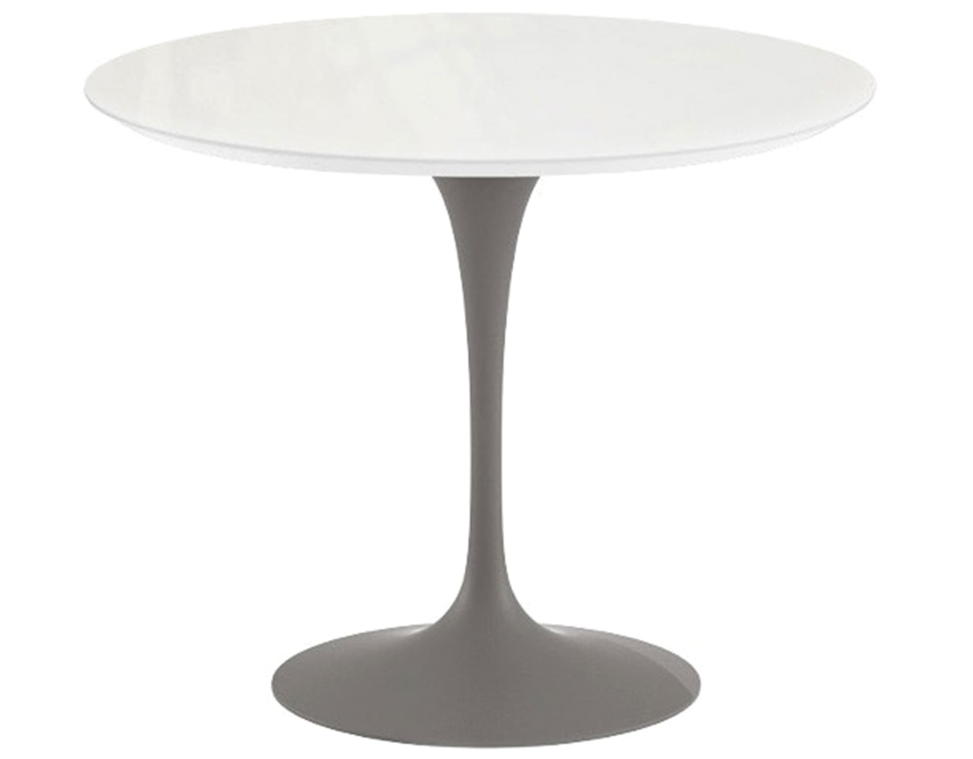 saarinen dining table - 35" round / satin - grey / engineered stone - vetro bianco