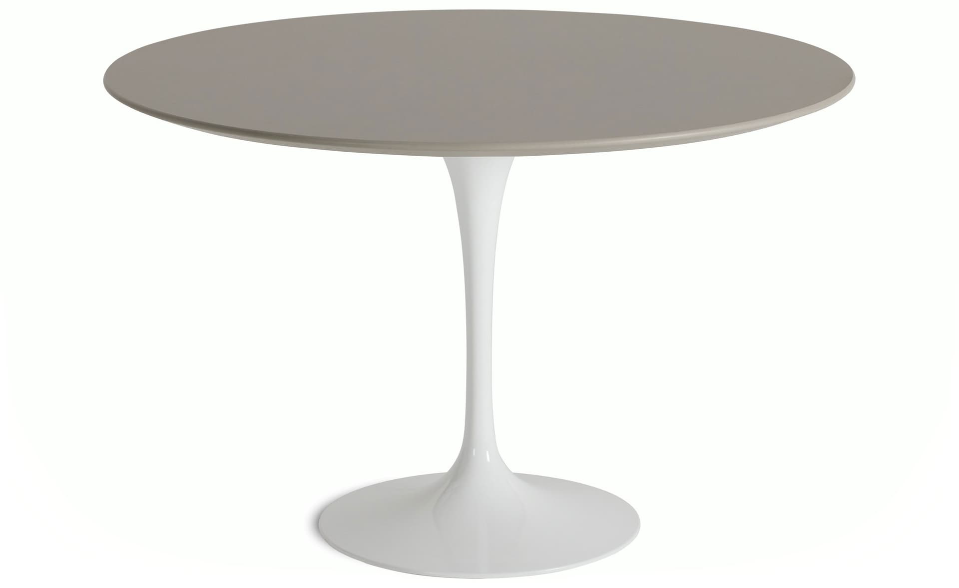 saarinen dining table - 47" round / high gloss - white / laminate - modern clay