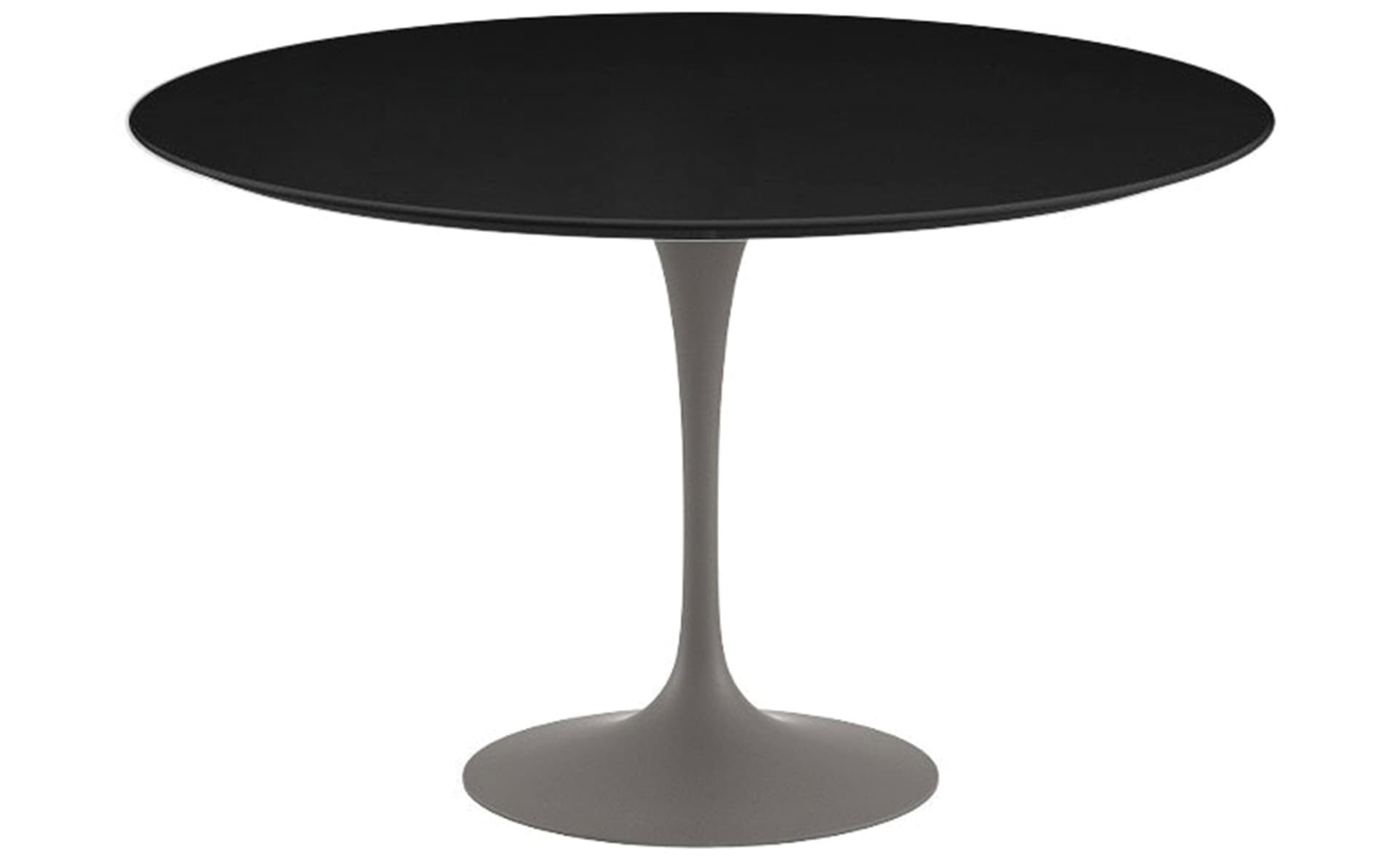 saarinen dining table - 47" round / satin - grey / laminate - black