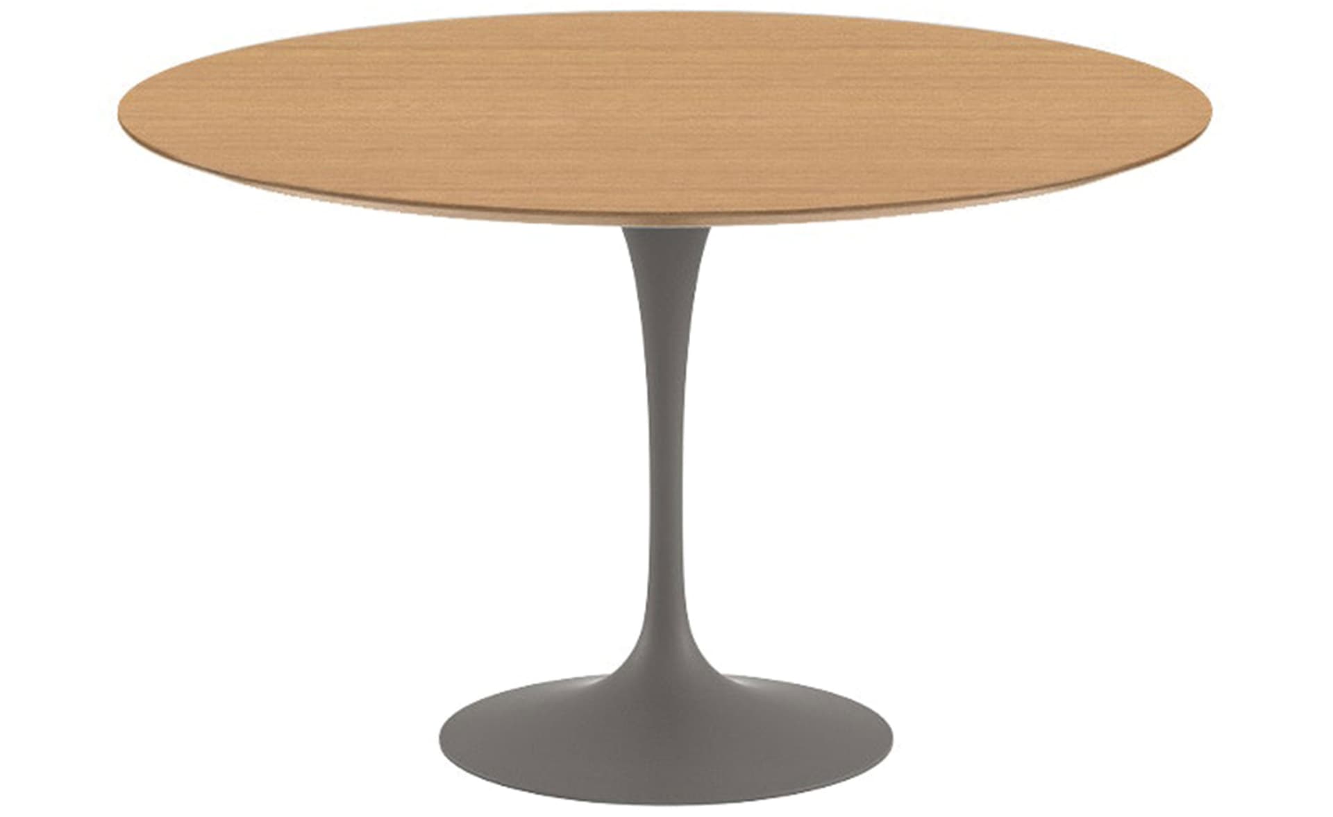 saarinen dining table - 47" round / satin - grey / veneer - light oak