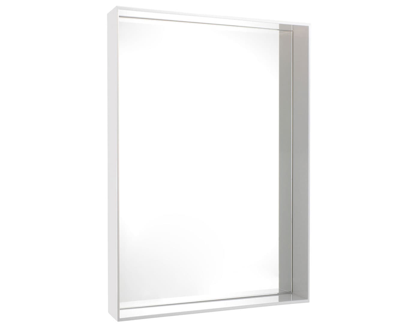 only me mirror / medium - glossy white