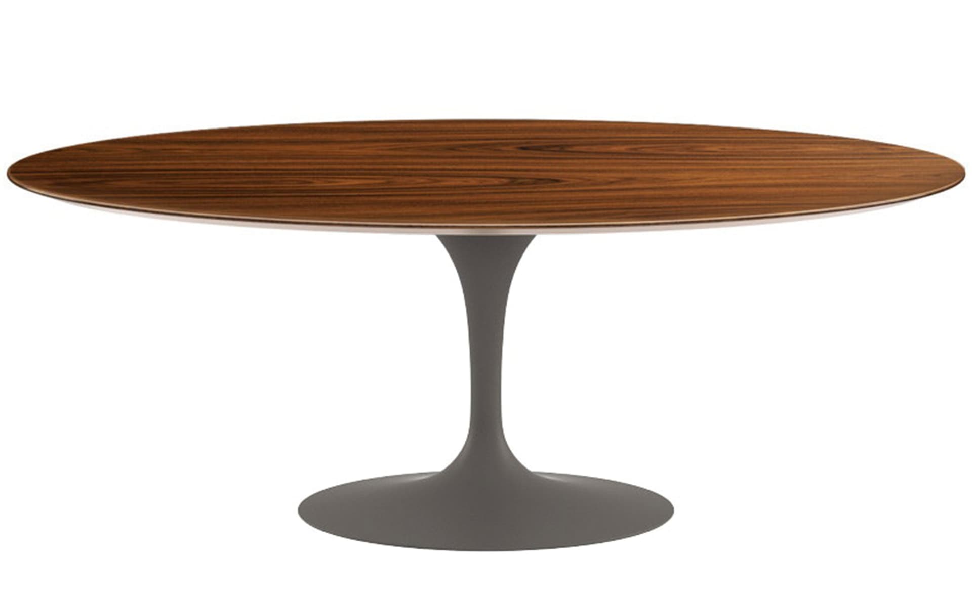 saarinen dining table - 78" oval / satin - grey / veneer - rosewood