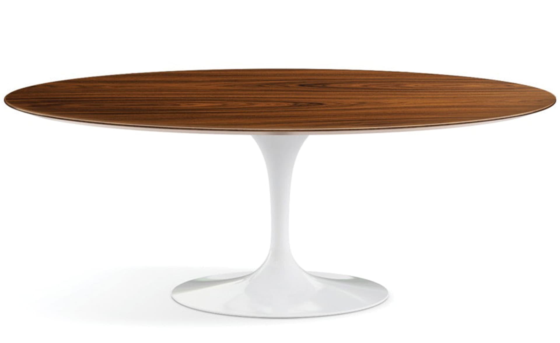 saarinen dining table - 78" oval / high gloss - white / veneer - rosewood