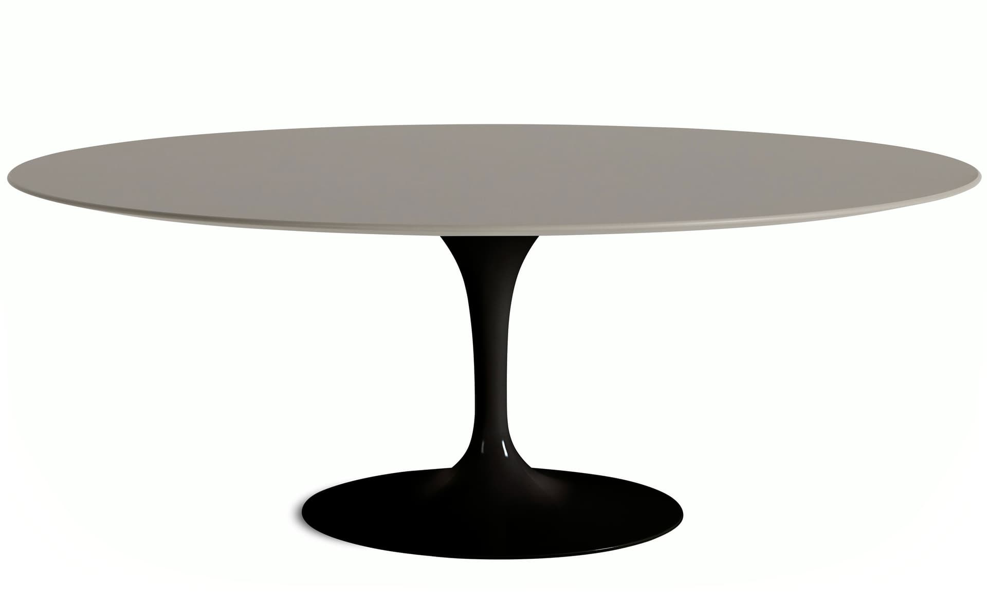 saarinen dining table - 78" oval / high gloss - black / laminate - modern clay