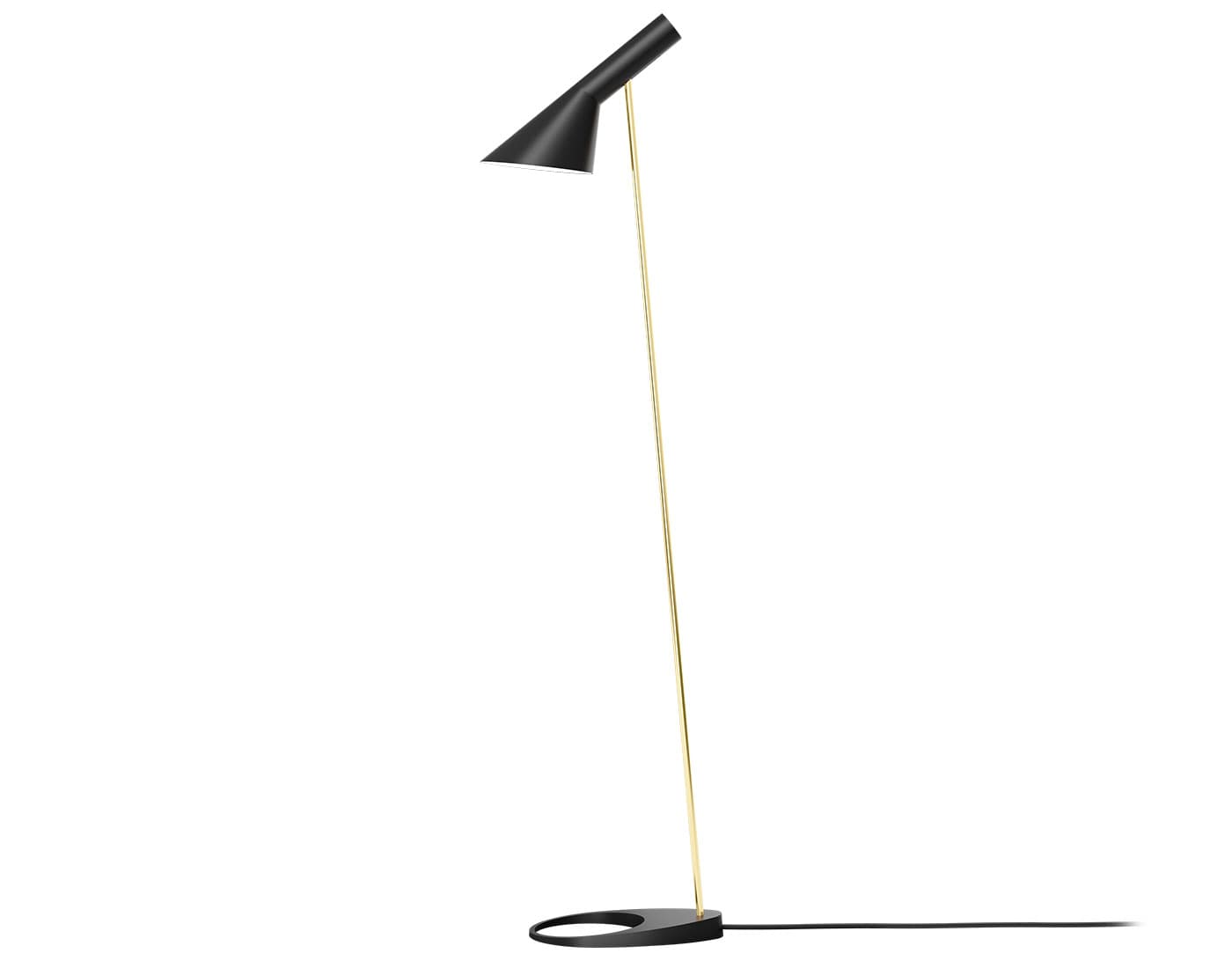 arne jacobsen floor lamp / black & brass
