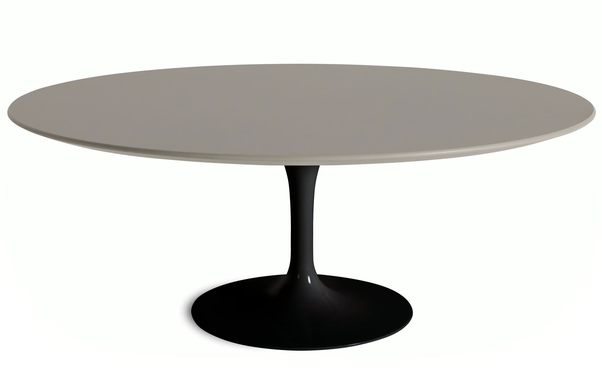 saarinen coffee table - 42" oval / high gloss - black / laminate - modern clay