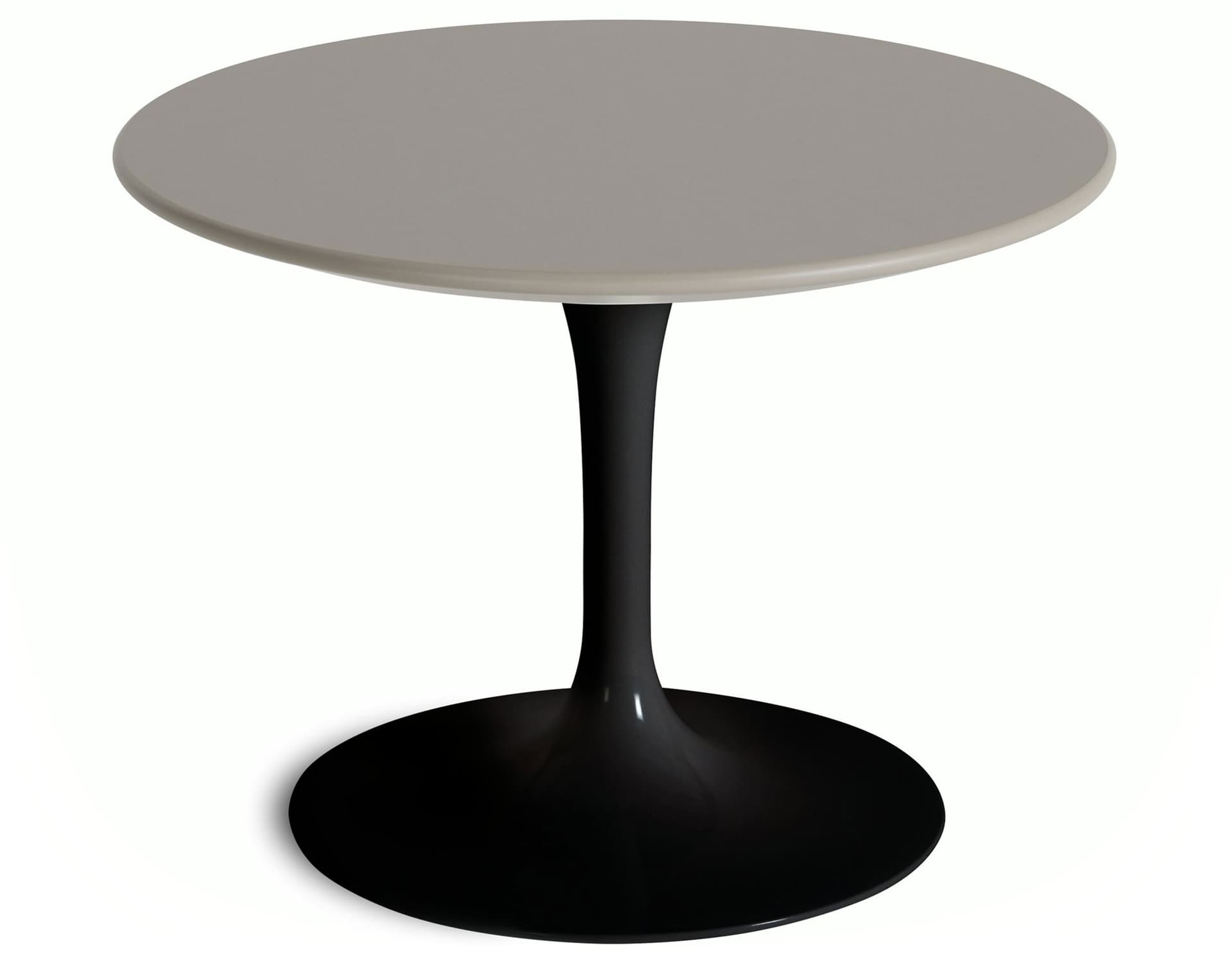 saarinen coffee table - 20" round / high gloss - black / laminate - modern clay