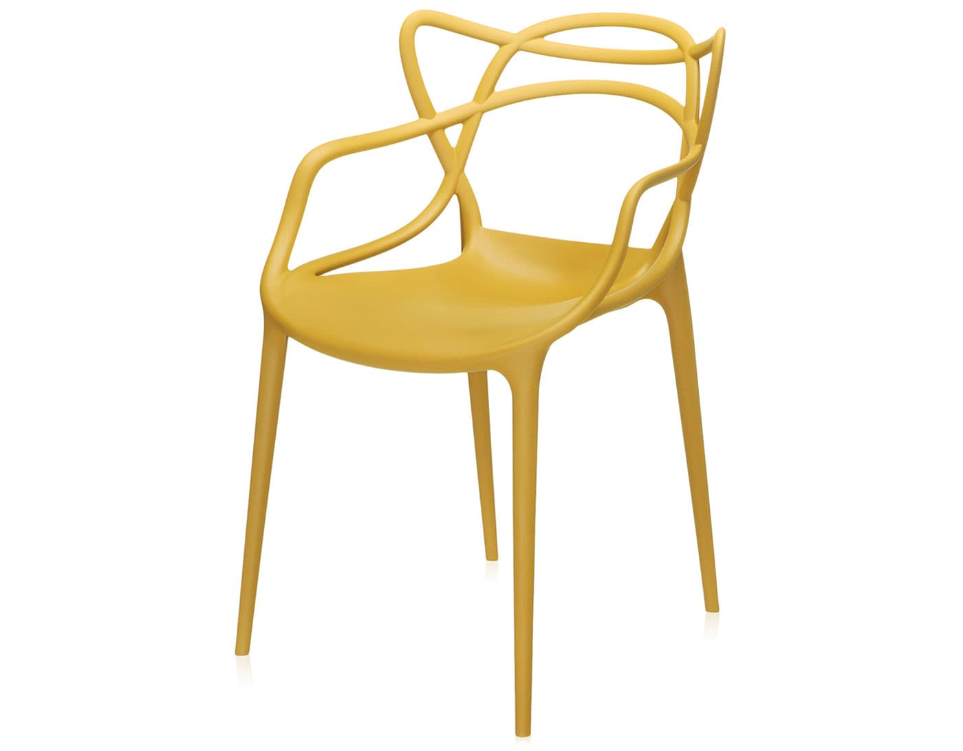 masters stacking chair 2 pack / mustard