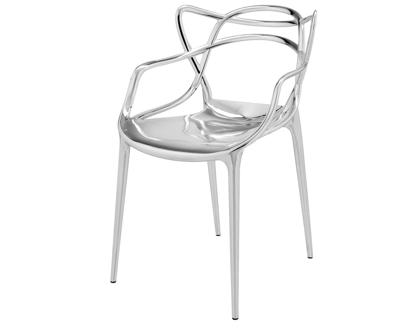 masters stacking chair 2 pack / chrome