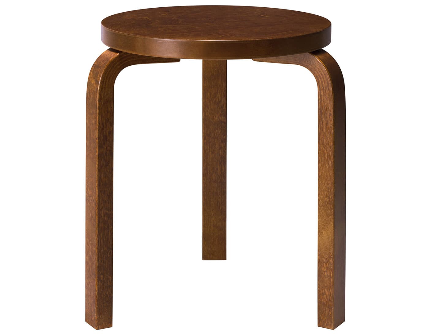 alvar aalto stool 60 / walnut stained birch with matching legs