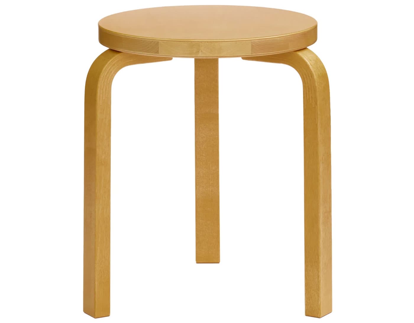 alvar aalto stool 60 / honey stained birch with matching legs