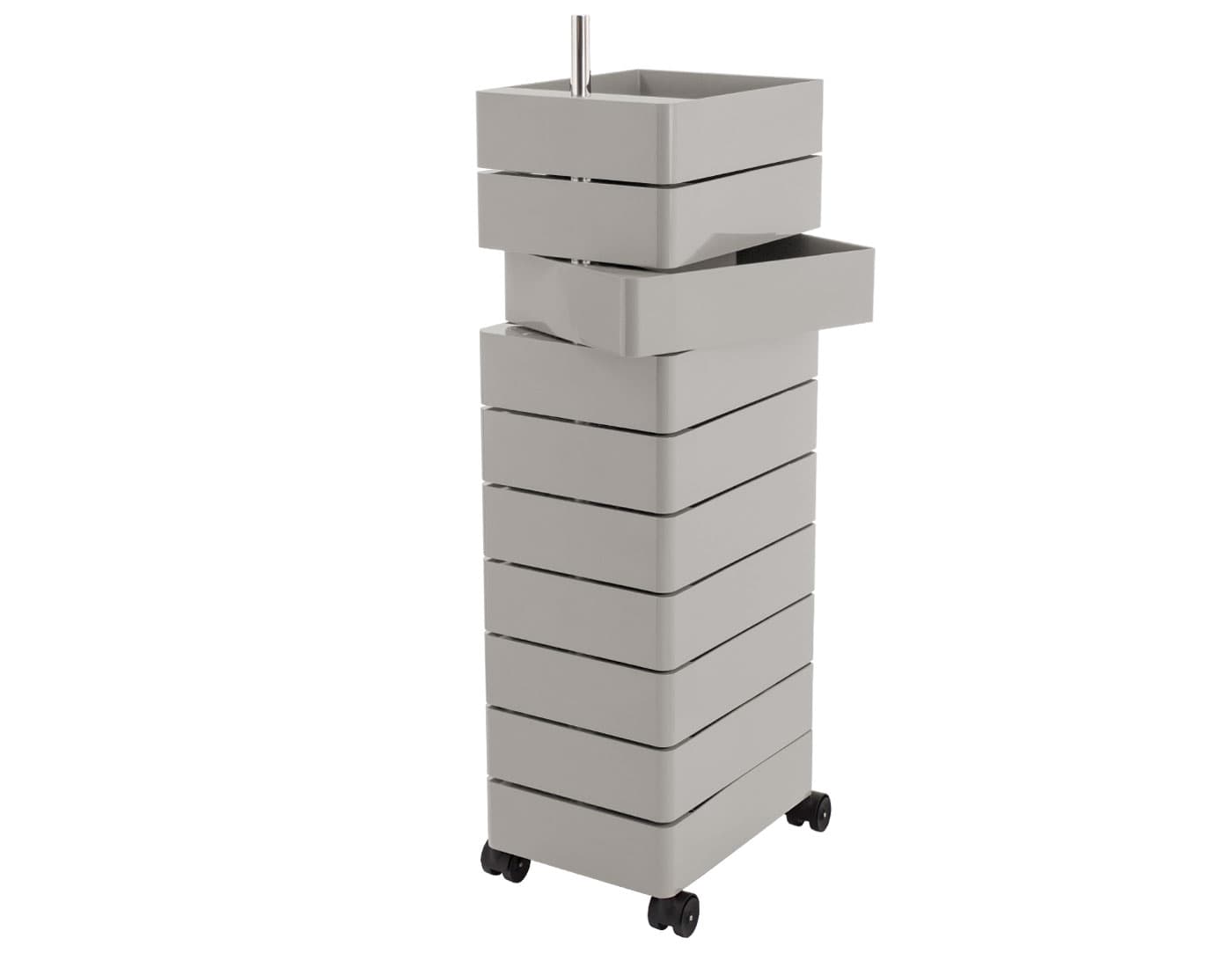 360&deg; Container / 10 drawer unit - light grey