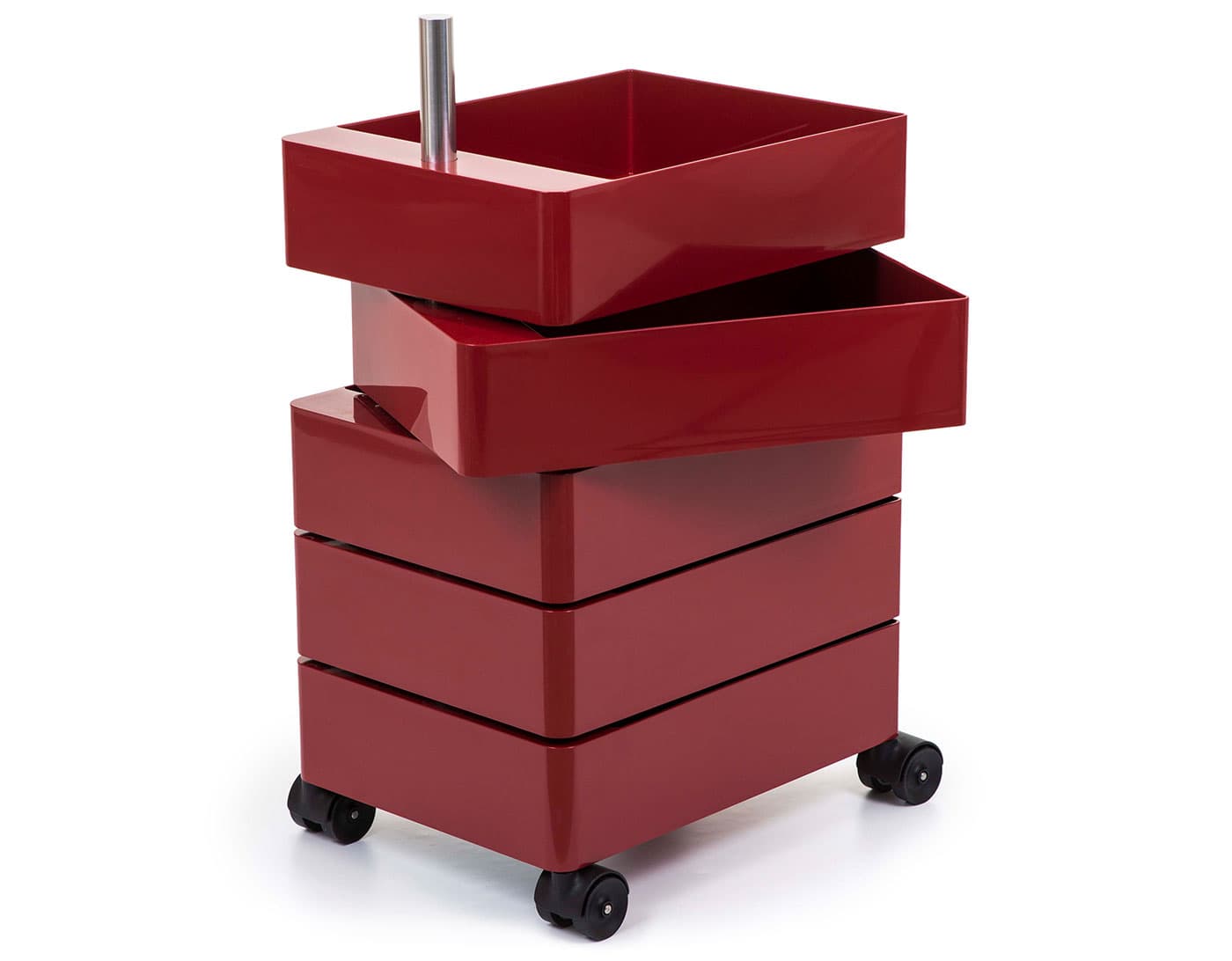 360&deg; Container / 5 drawer unit - bordeaux