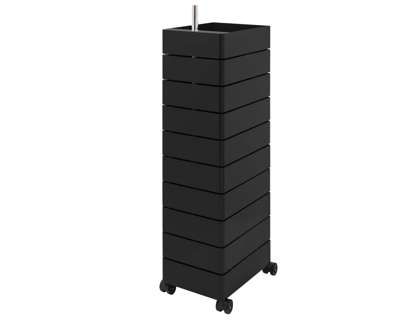 360&deg; Container / 10 drawer unit - black