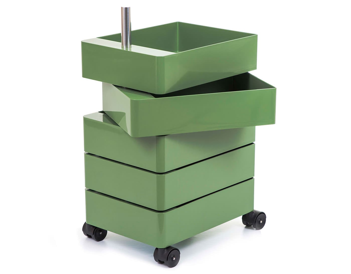 360&deg; Container / 5 drawer unit - green