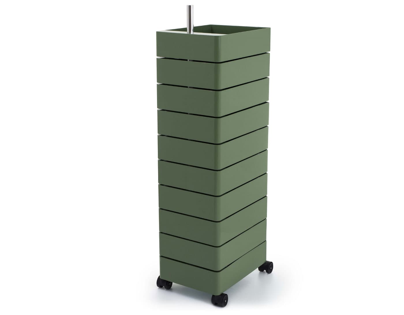 360&deg; Container / 10 drawer unit - green