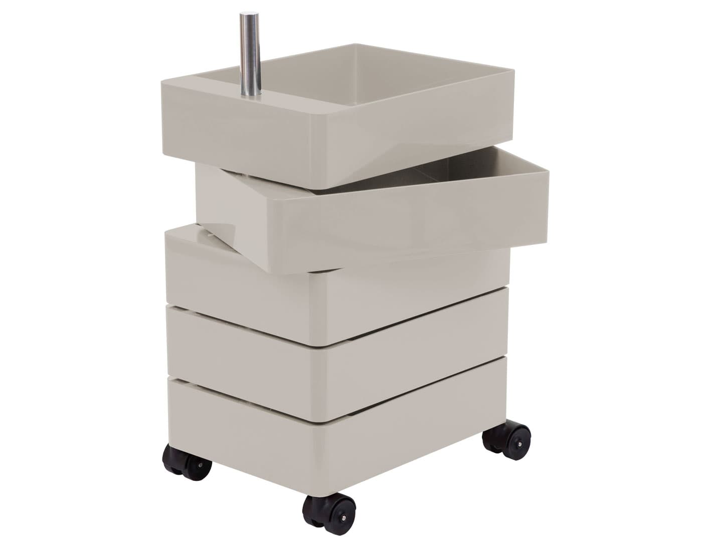360&deg; Container / 5 drawer unit - light grey