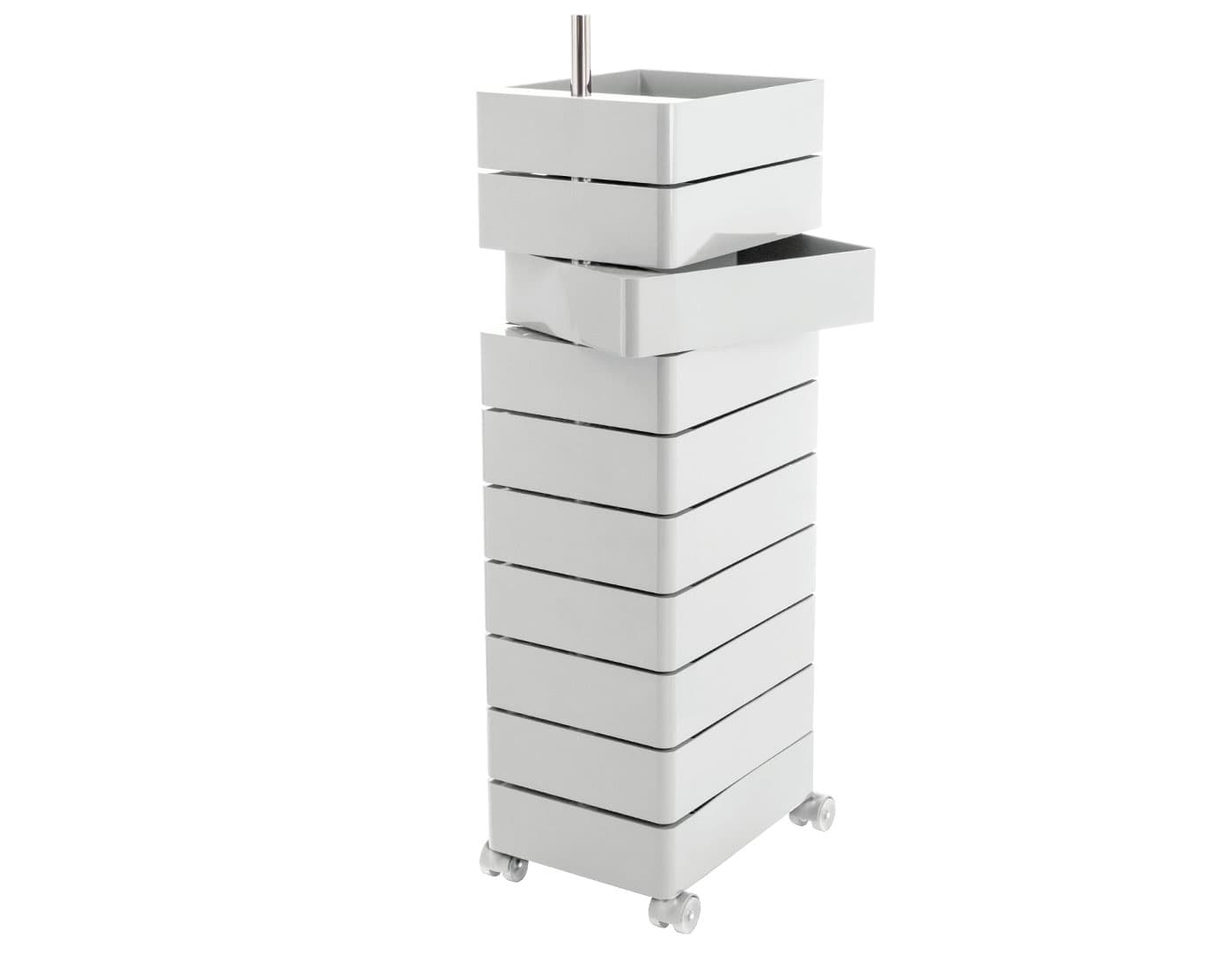 360&deg; Container / 10 drawer unit - white