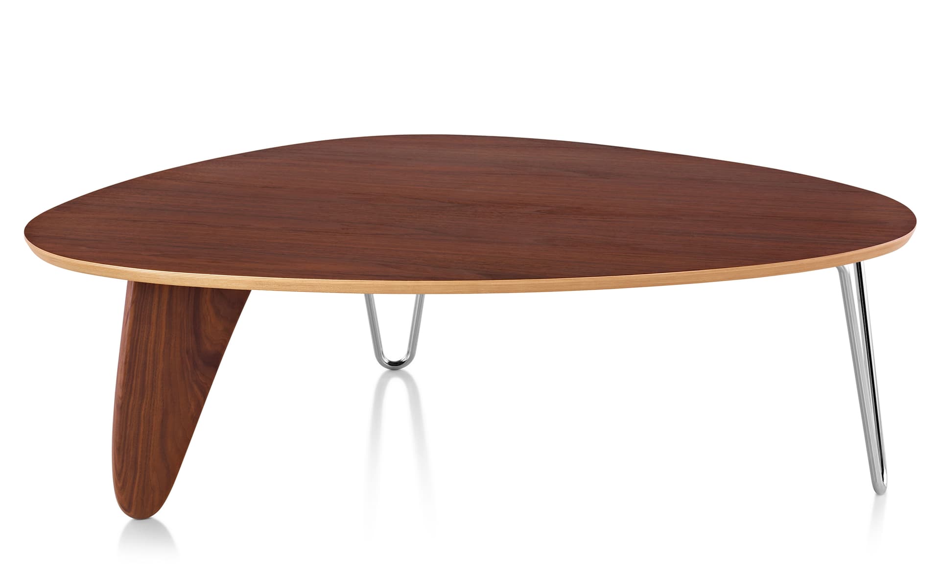 isamu noguchi rudder table / walnut with trivalent chrome leg