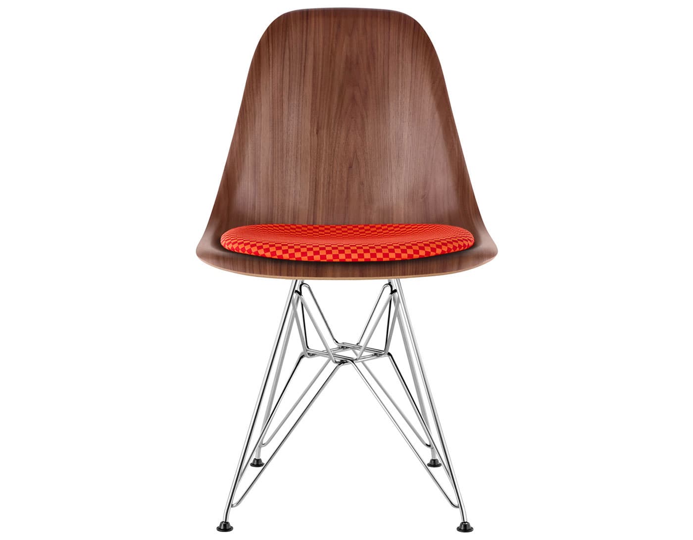 standard glides (E8) / walnut (OU) / checker - crimson/orange (V1213) / trivalent chrome (47)