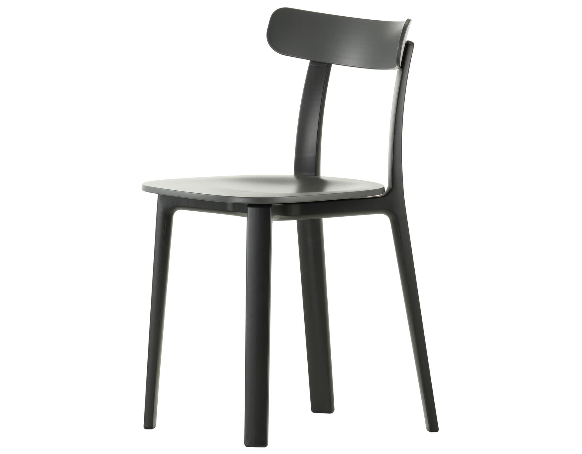 all plastic chair / felt glides for hard floors  / graphite gray