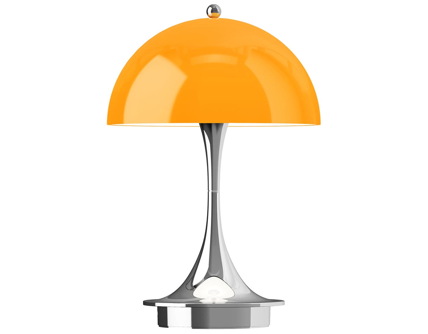 Panthella 160 Portable Table Lamp / opal orange / chrome