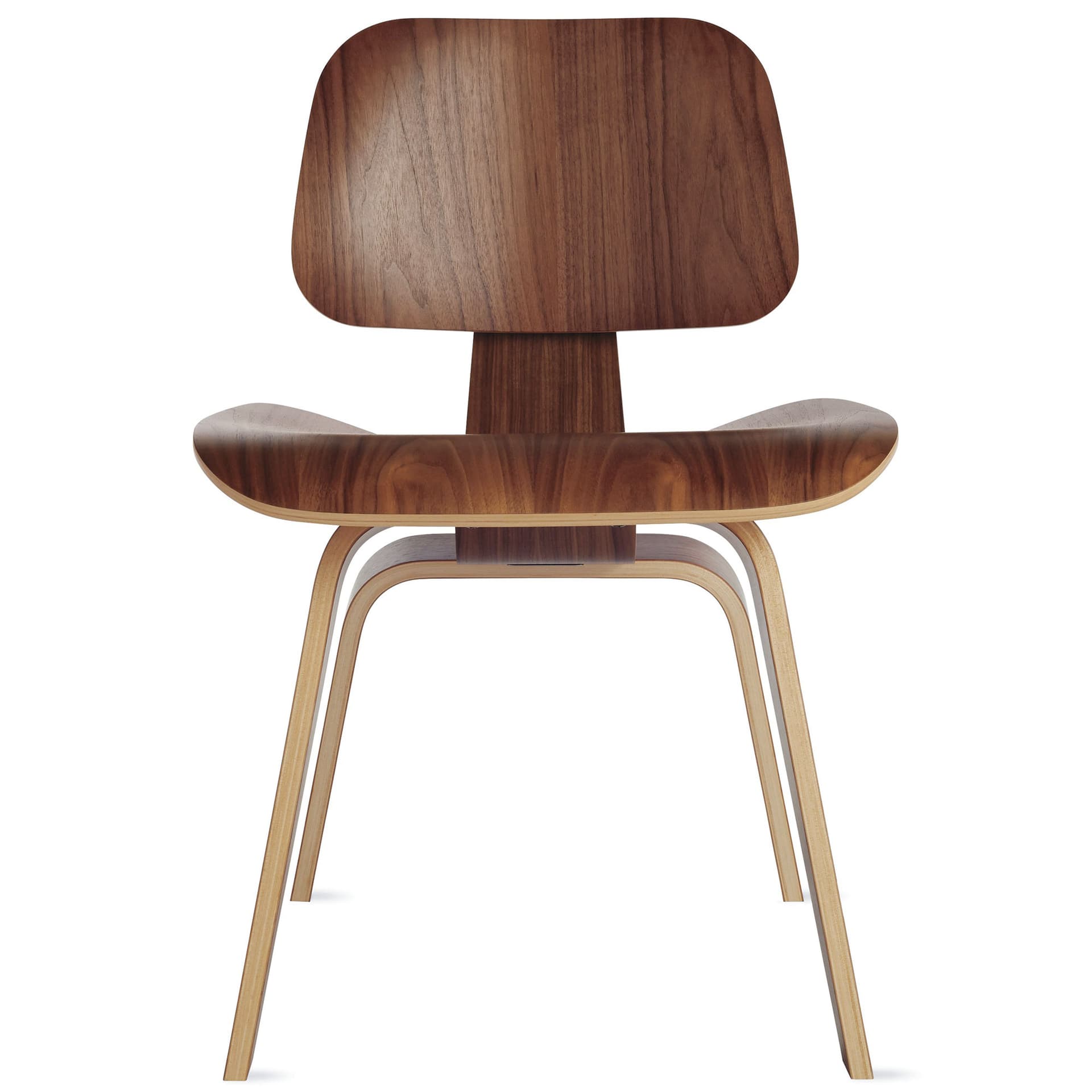 eames molded plywood dining chair dcw / walnut