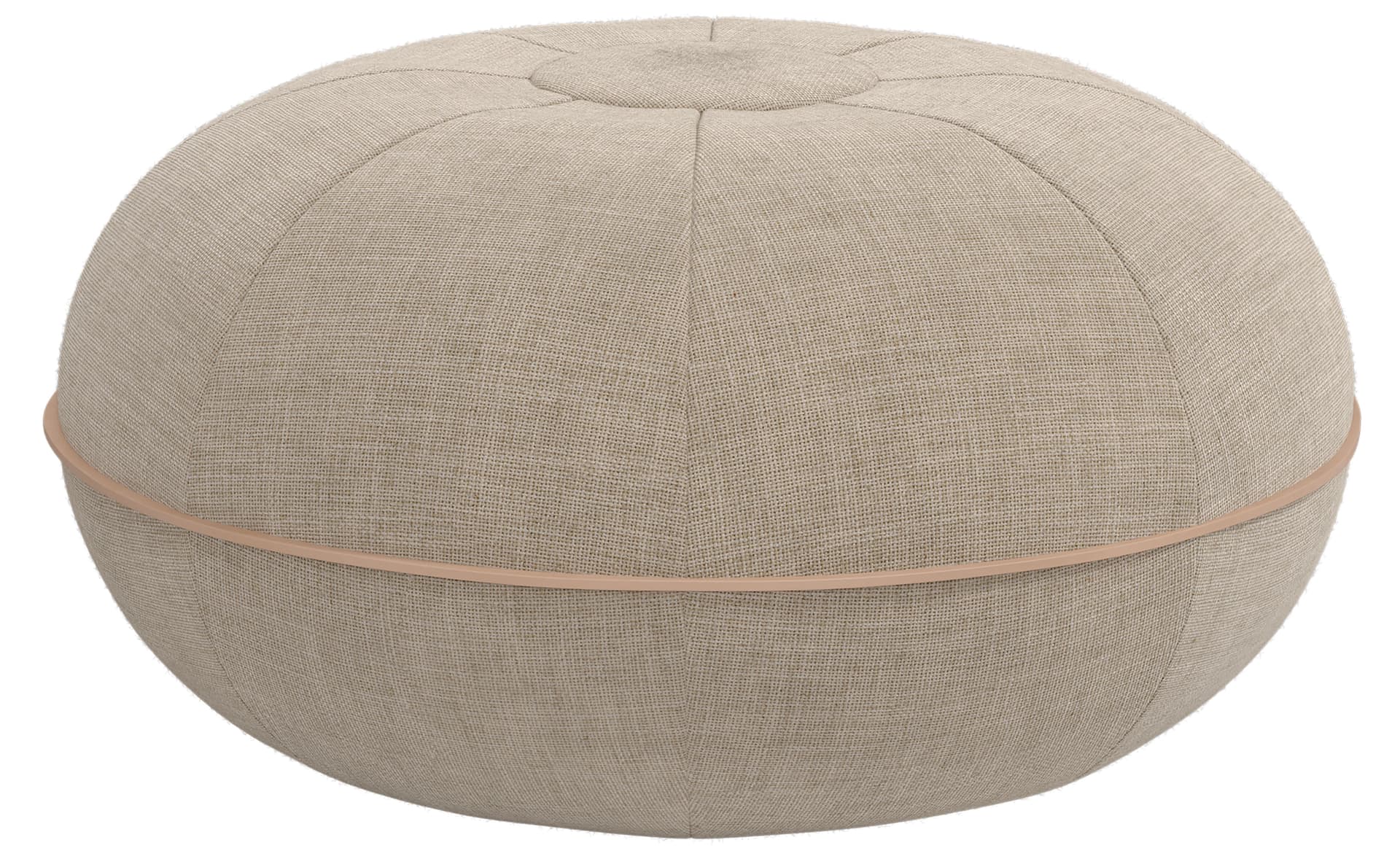 pouf / large - natural linen / natural linen
