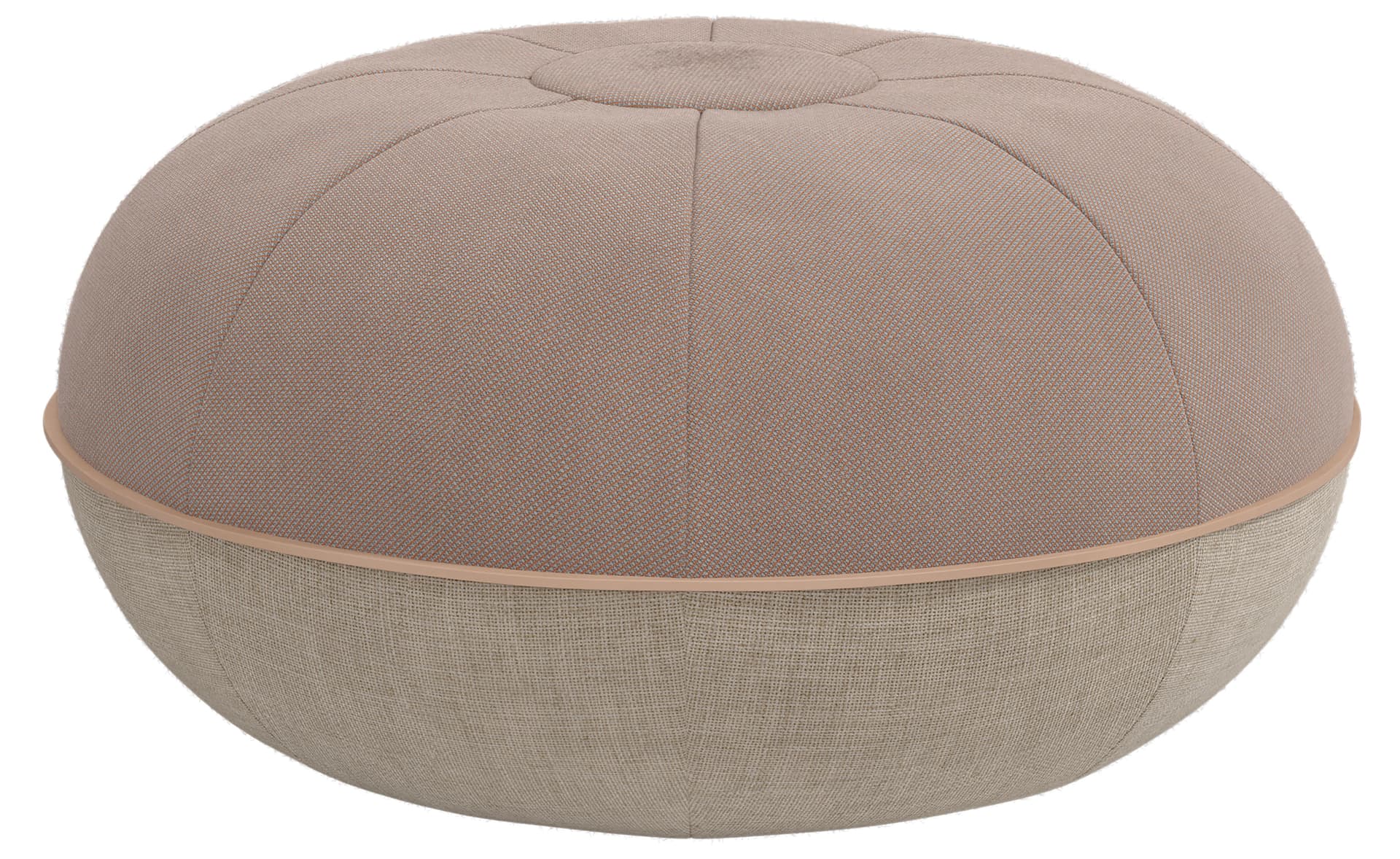 pouf / large - warm sand steelcut trio 0426 / natural linen