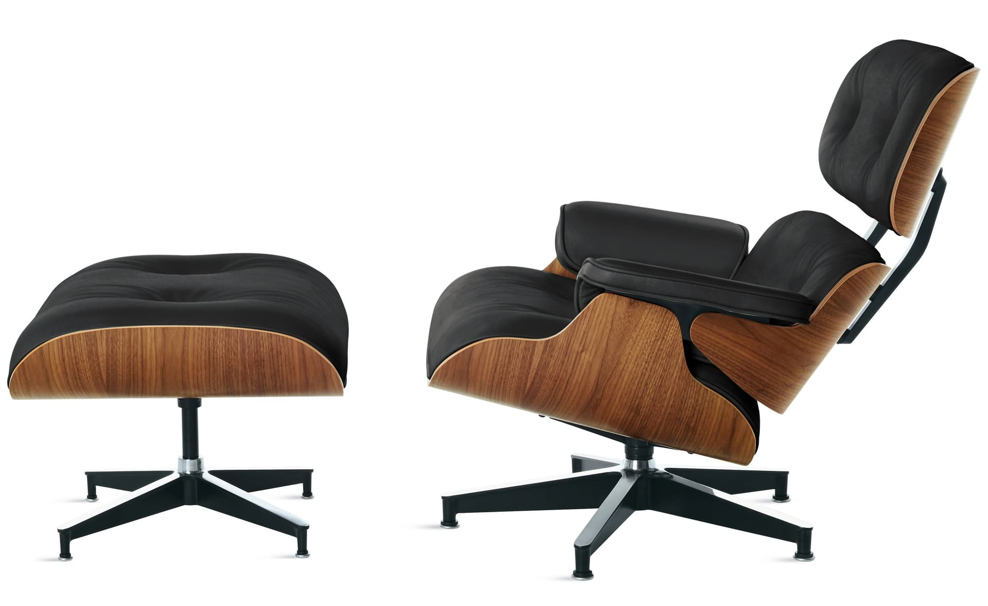 standard height / oiled walnut / leather black 2109