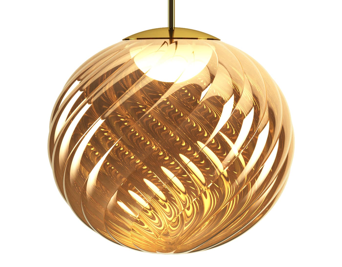 Whirl Pendant / 17.7" diameter - gold