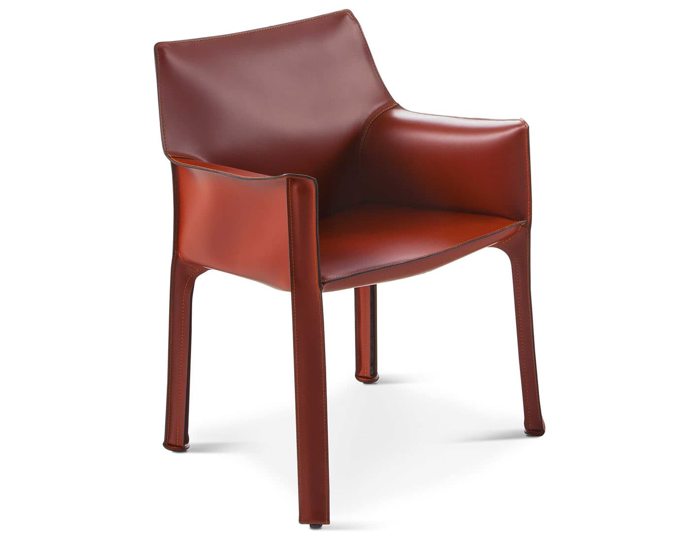 Cab Armchair / saddle leather - russian red