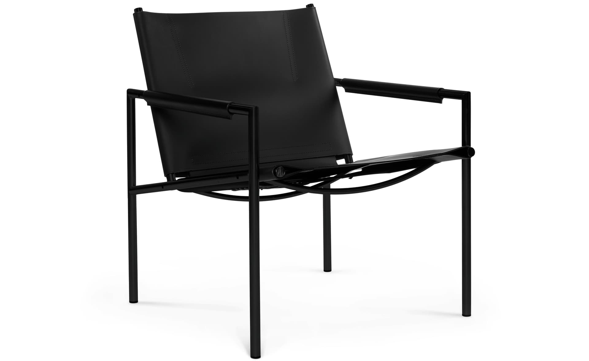 SZ02 Lounge / saddle leather - black / powder-coated black