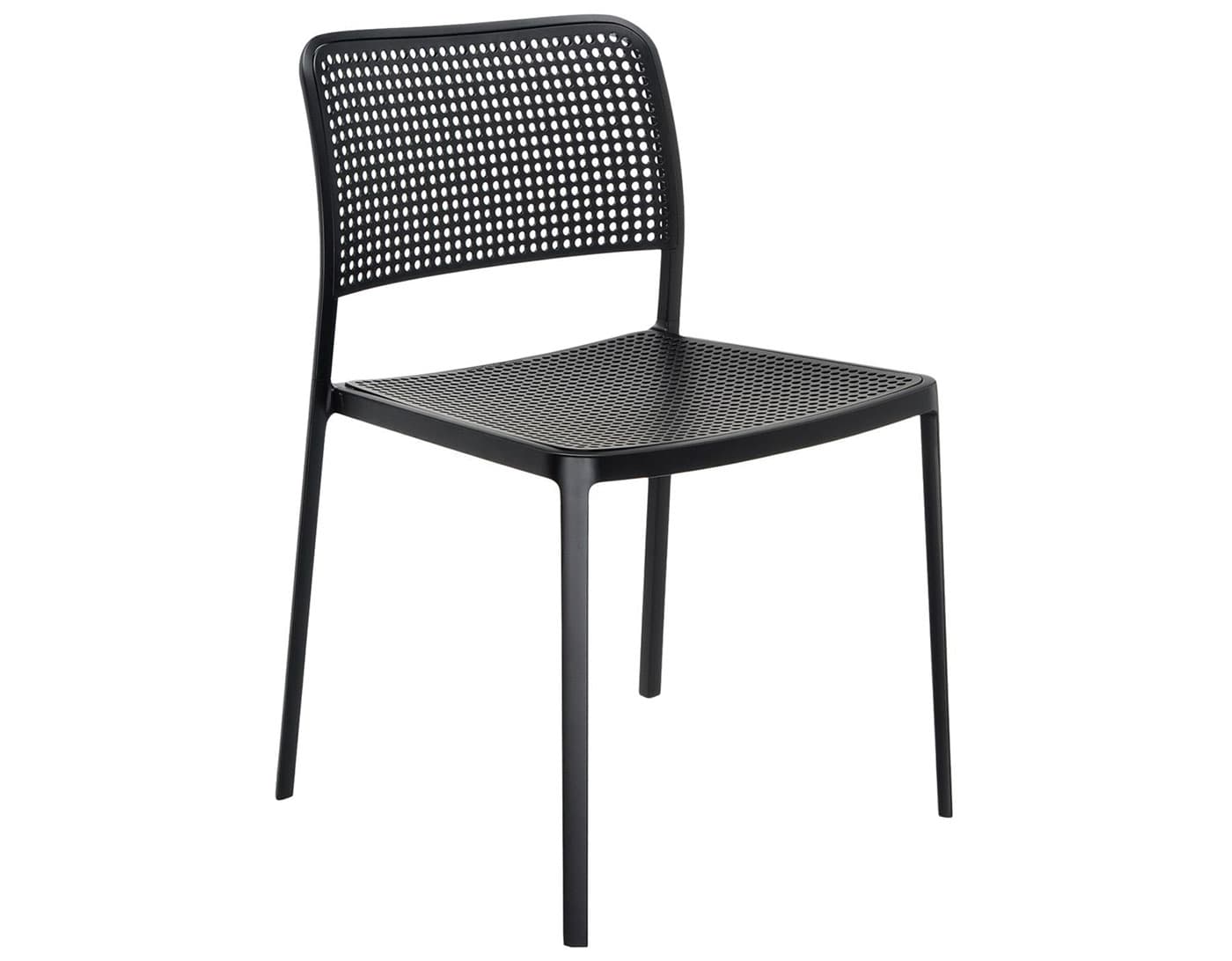 audrey side chair 2 pack / black seat / black frame