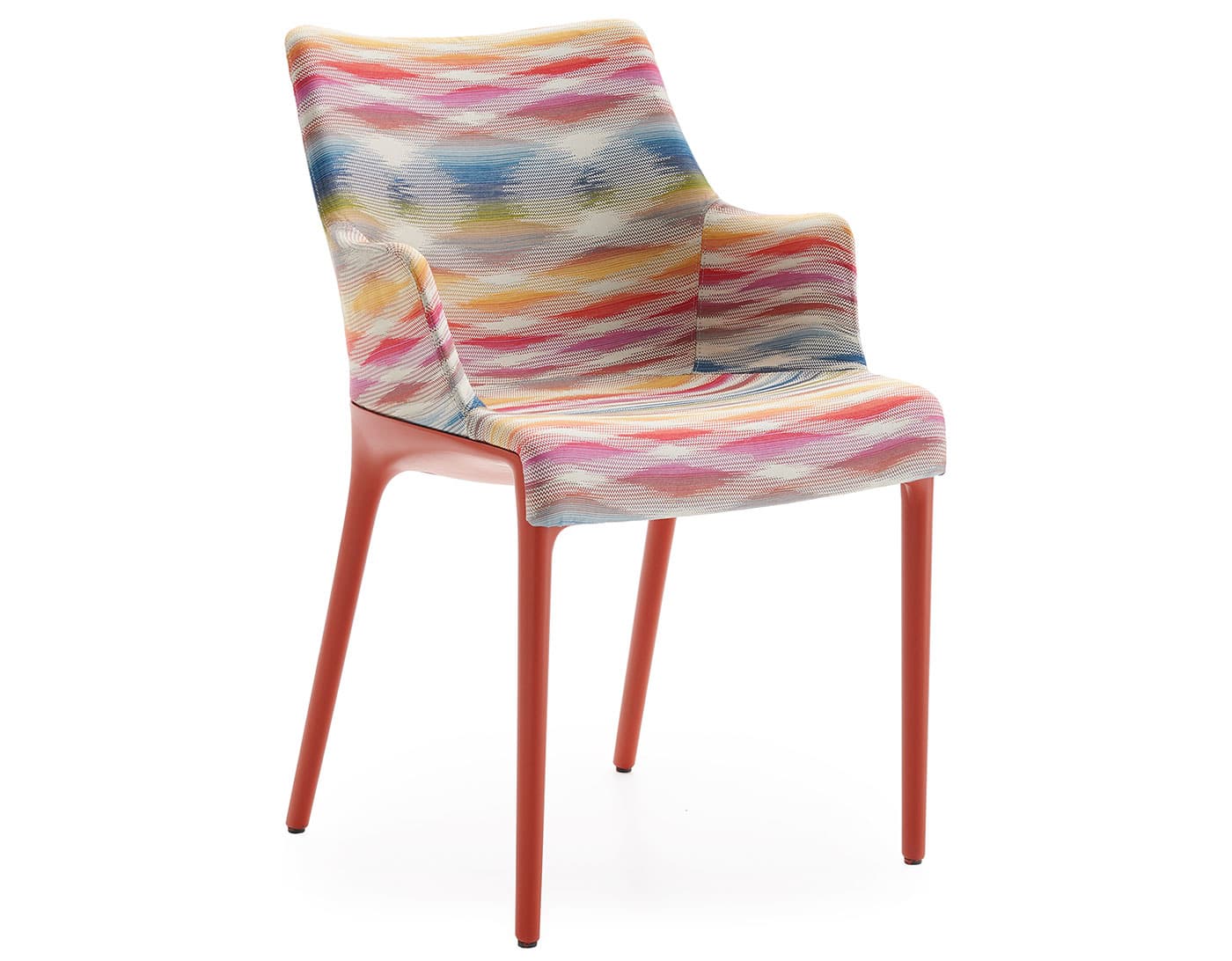 Eleganza Nia Chair / missoni - color white / red frame