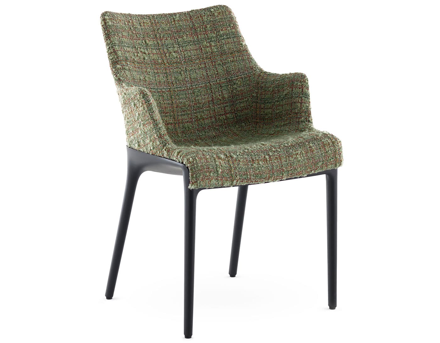 Eleganza Nia Chair / peony plain - green bouclé / black frame