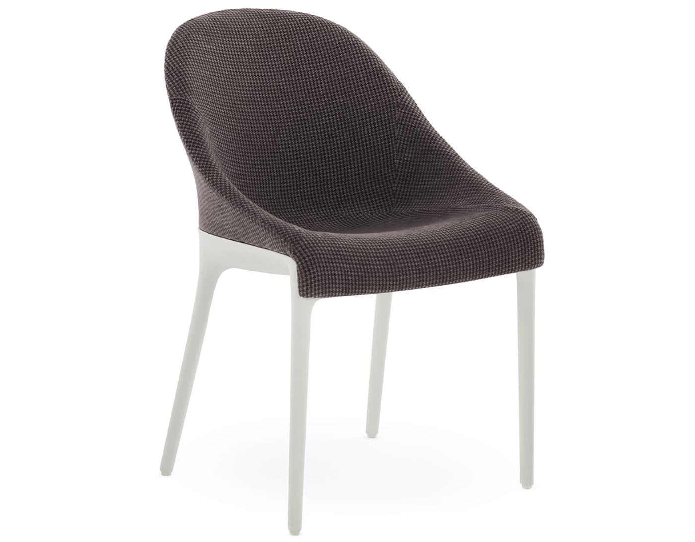 Eleganza Ela Chair / brummel - black / white frame