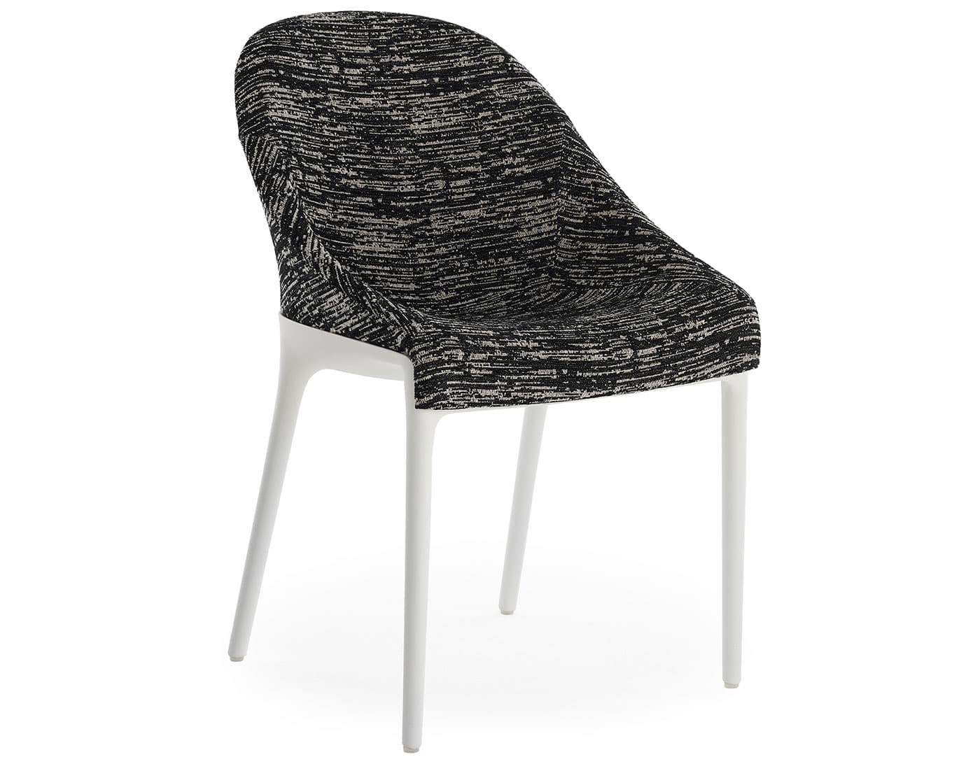 Eleganza Ela Chair / melange - black / white frame