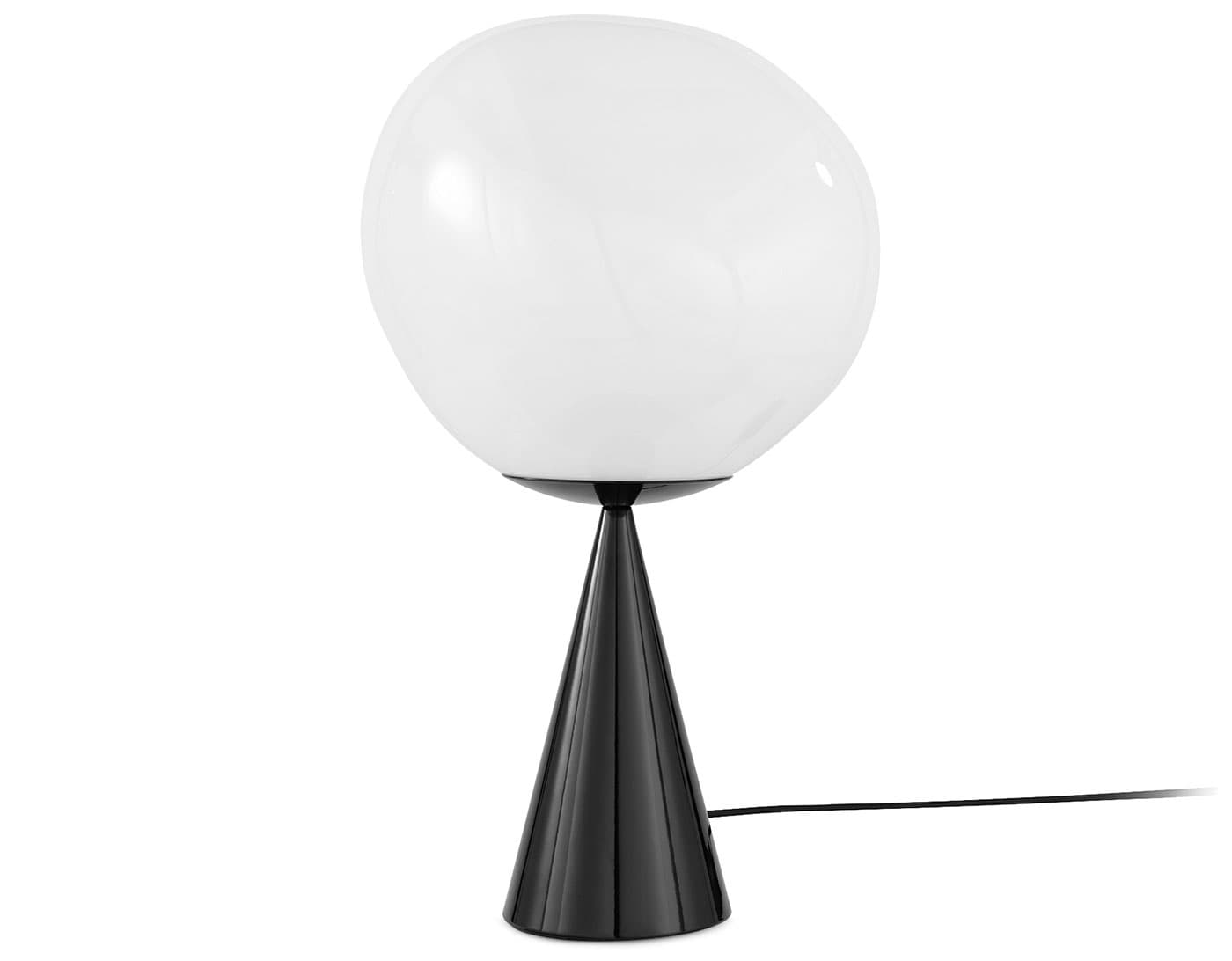 Melt Table Lamp / opal shade / black base