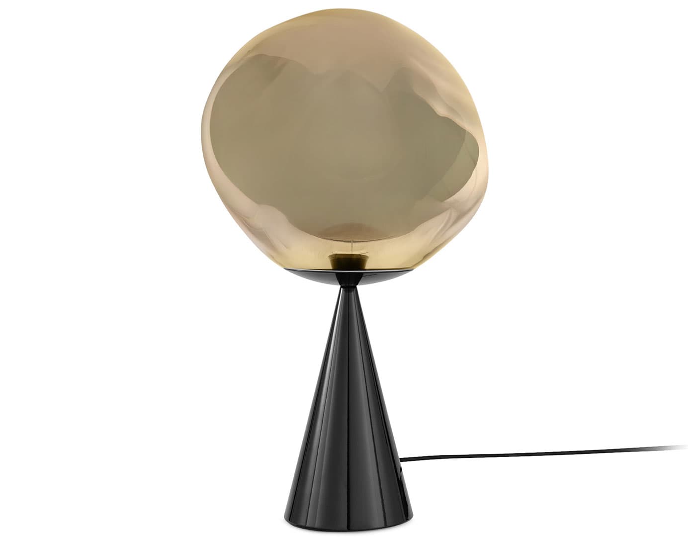 Melt Table Lamp / bronze shade / black base