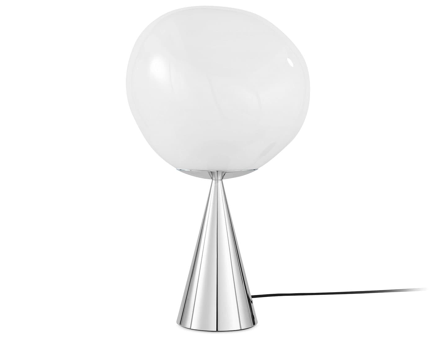 Melt Table Lamp / opal shade / silver base