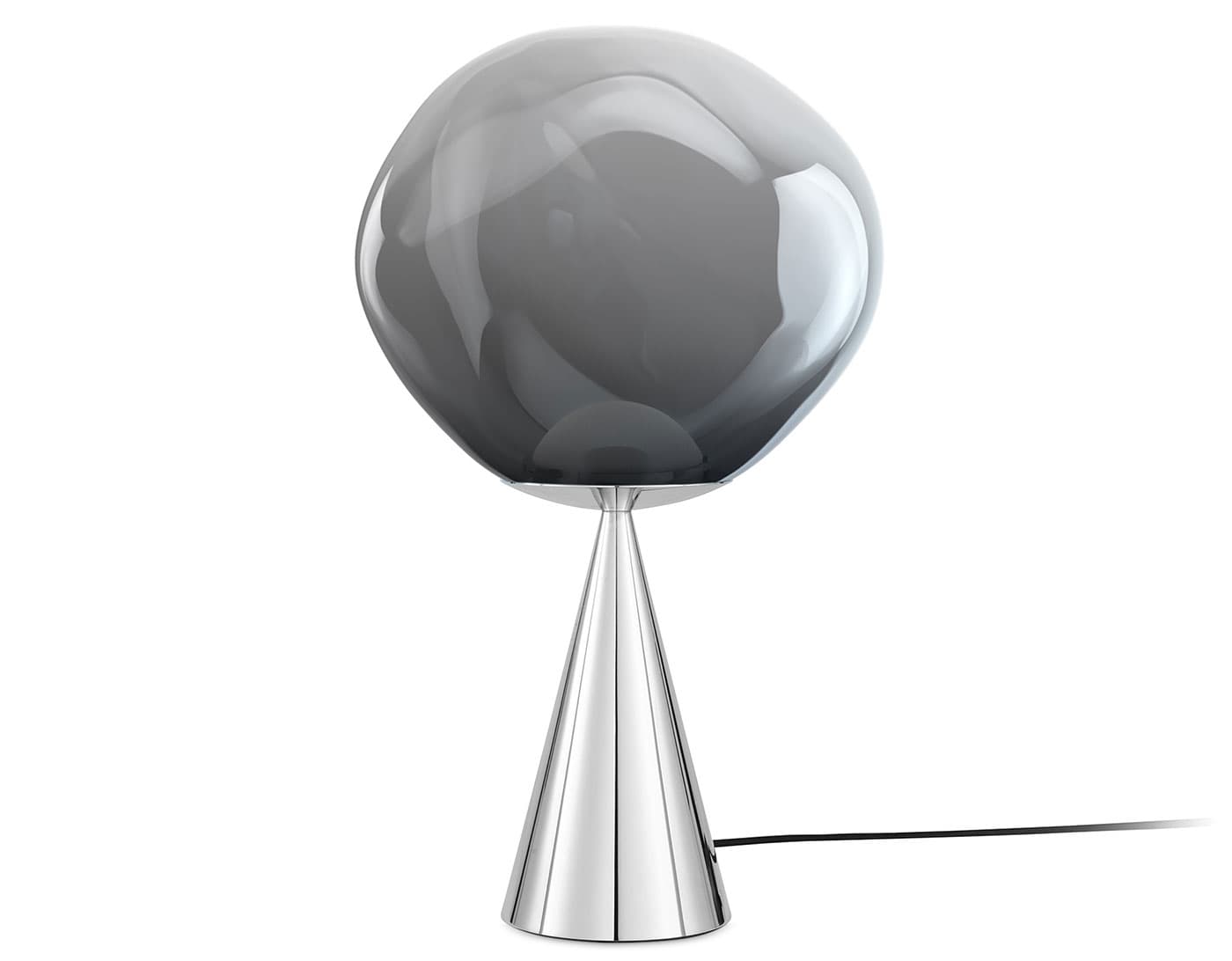 Melt Table Lamp / nickel shade / silver base