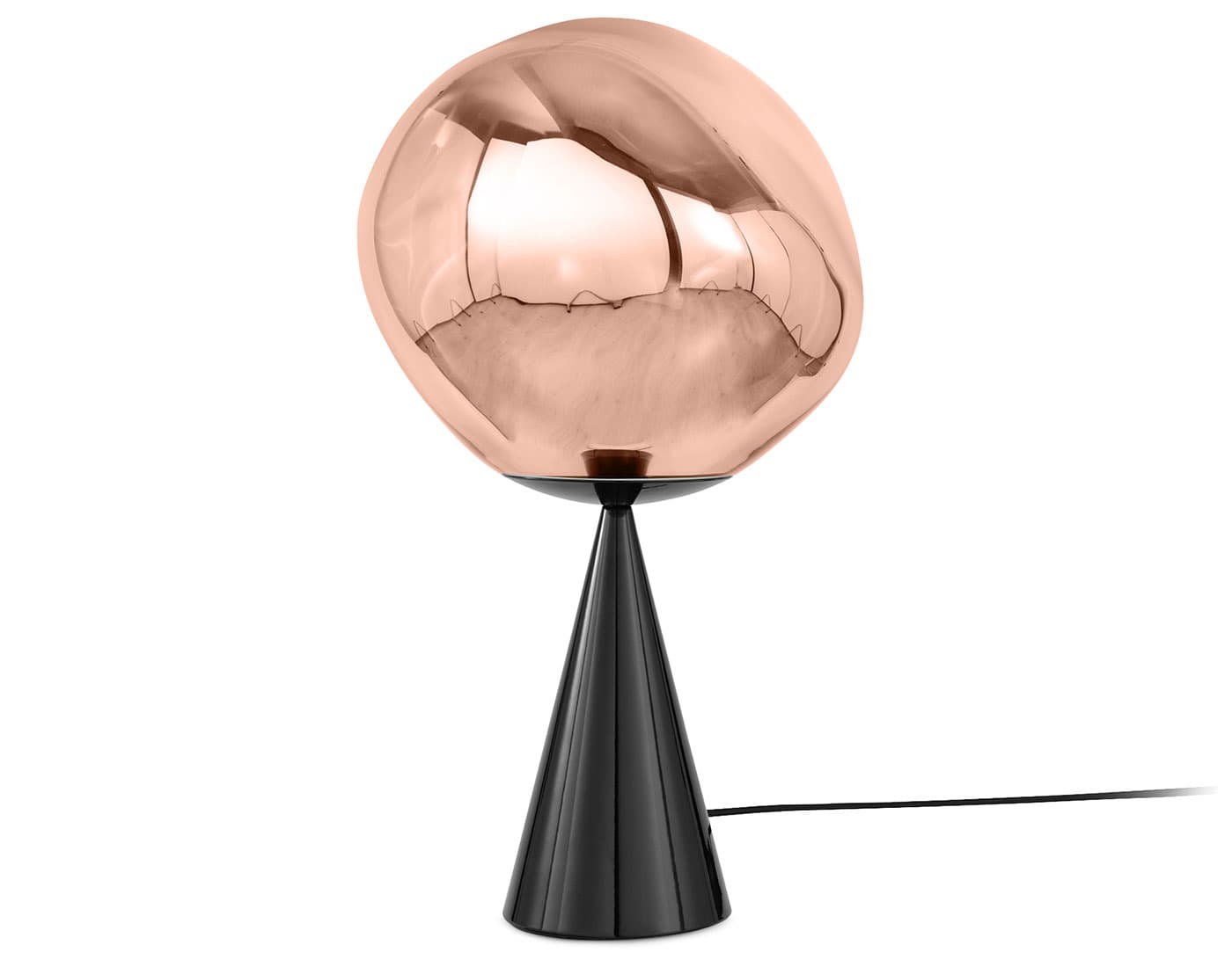 Melt Table Lamp / copper shade / black