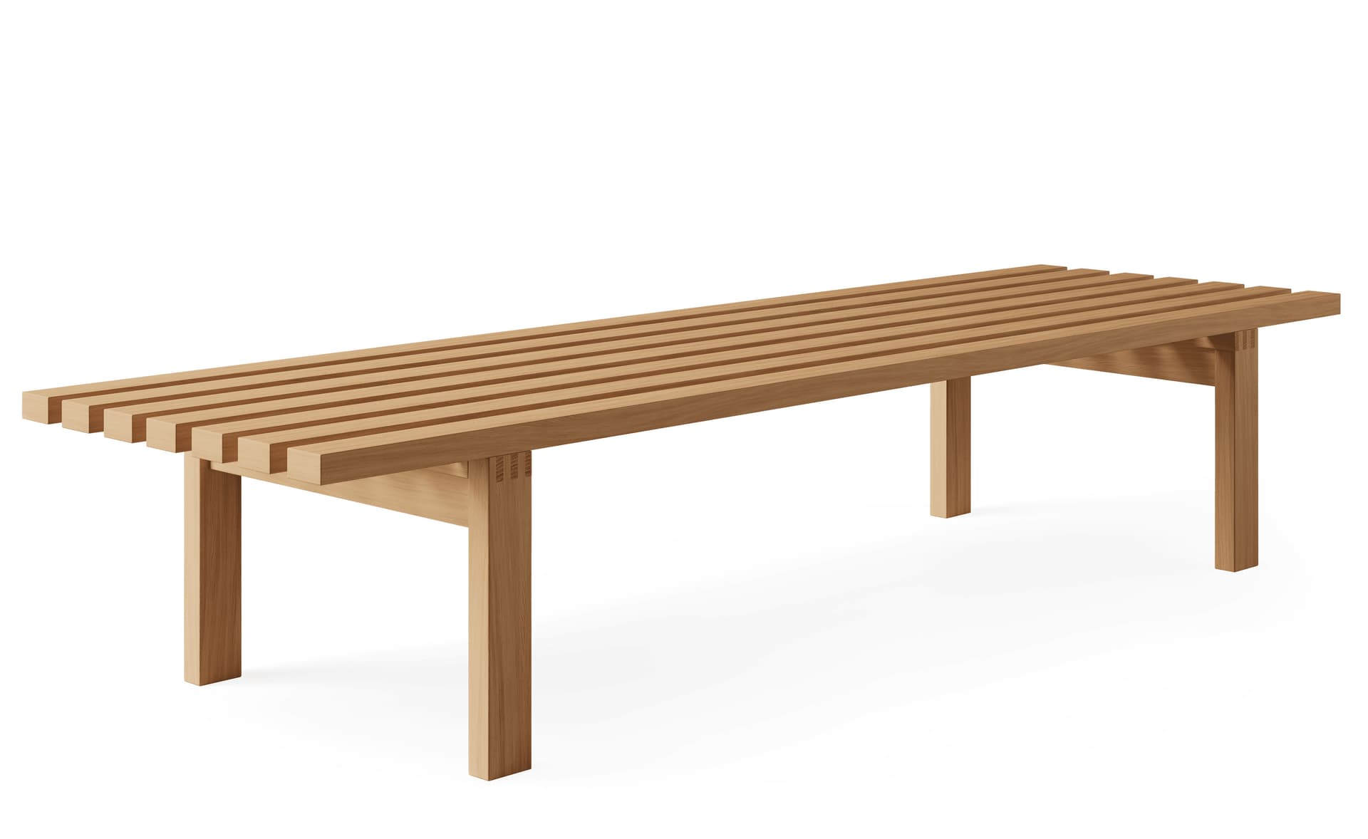 78.7" x 23.6" - oak, natural / no added cushion