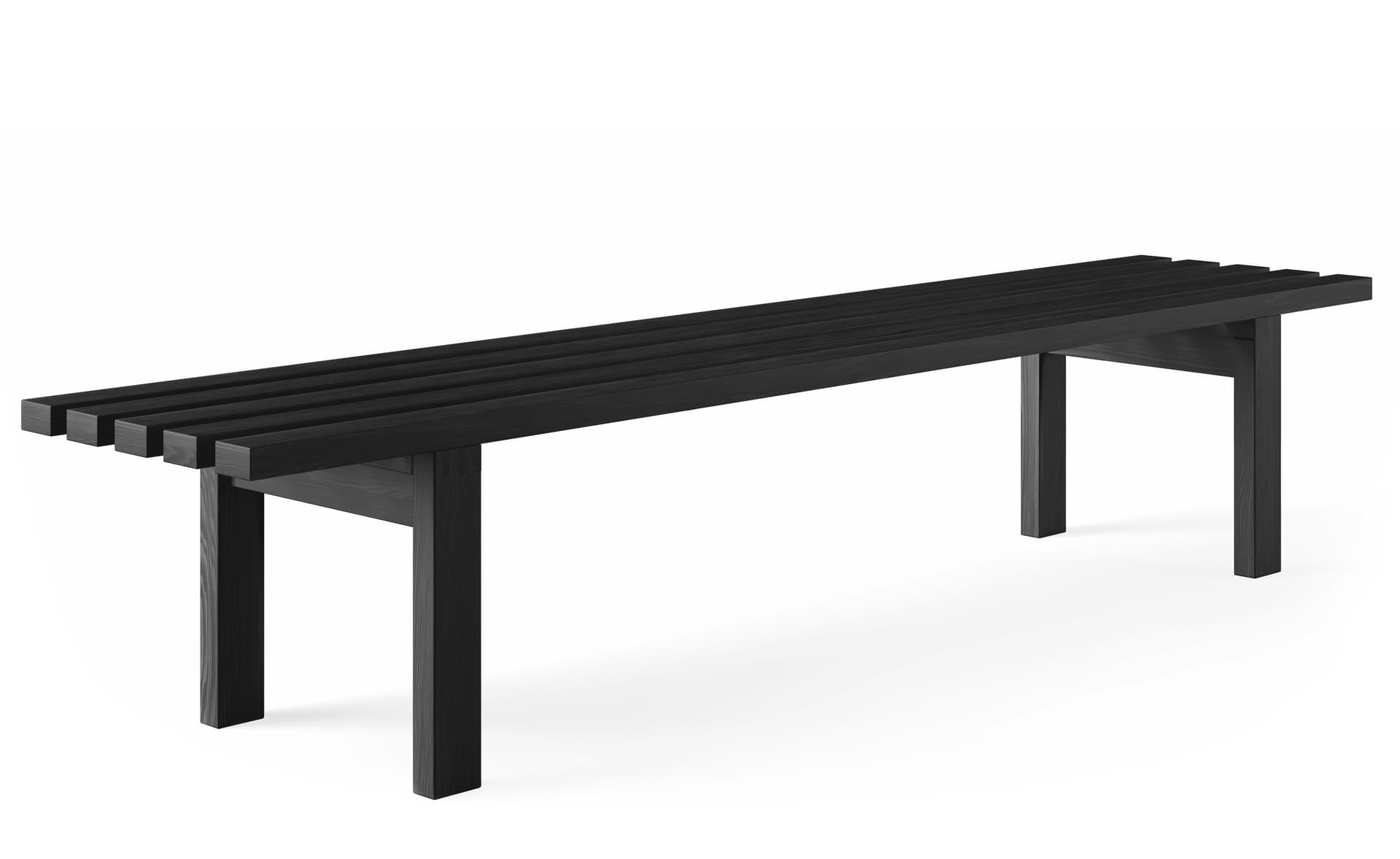 78.7" x 16.5" - ash, black / no added cushion