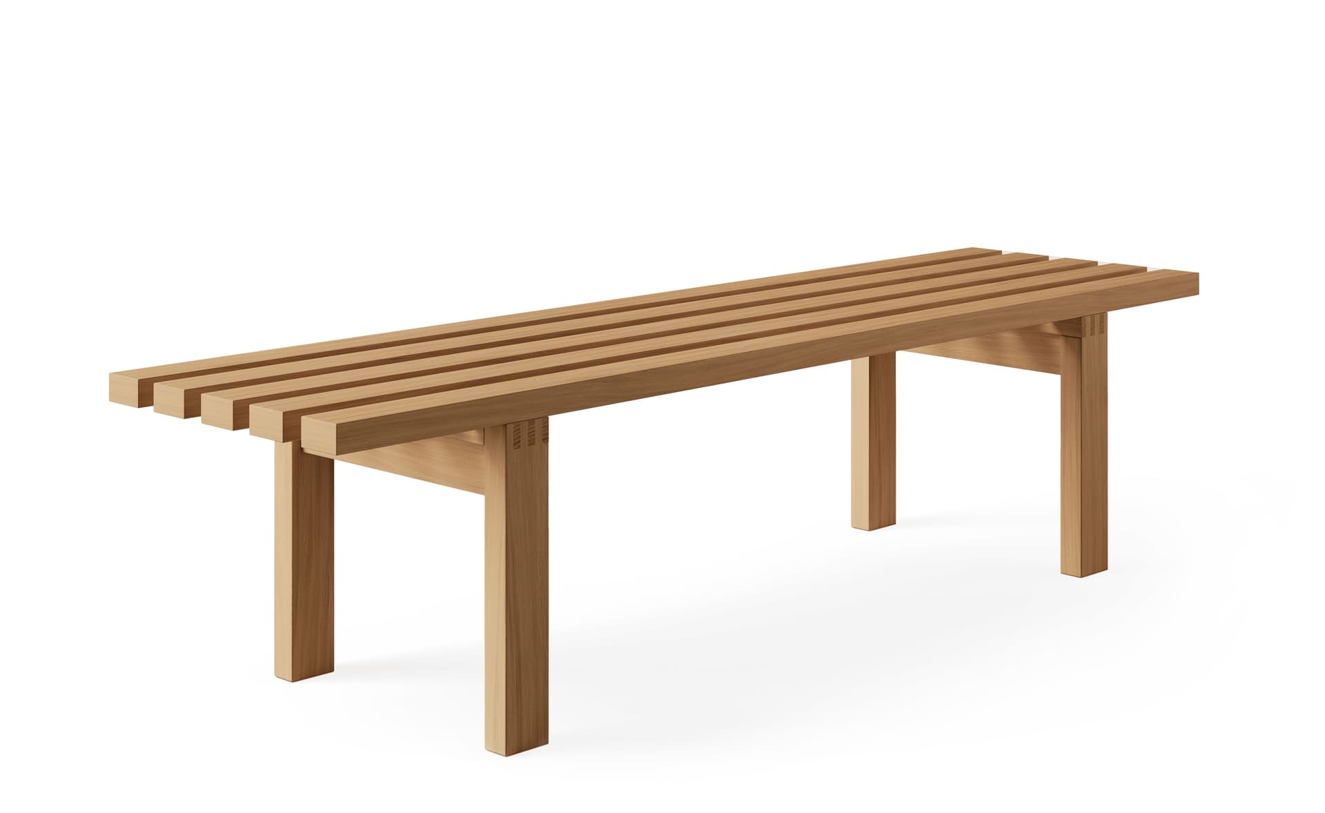63" x 16.5" - oak, natural / no added cushion