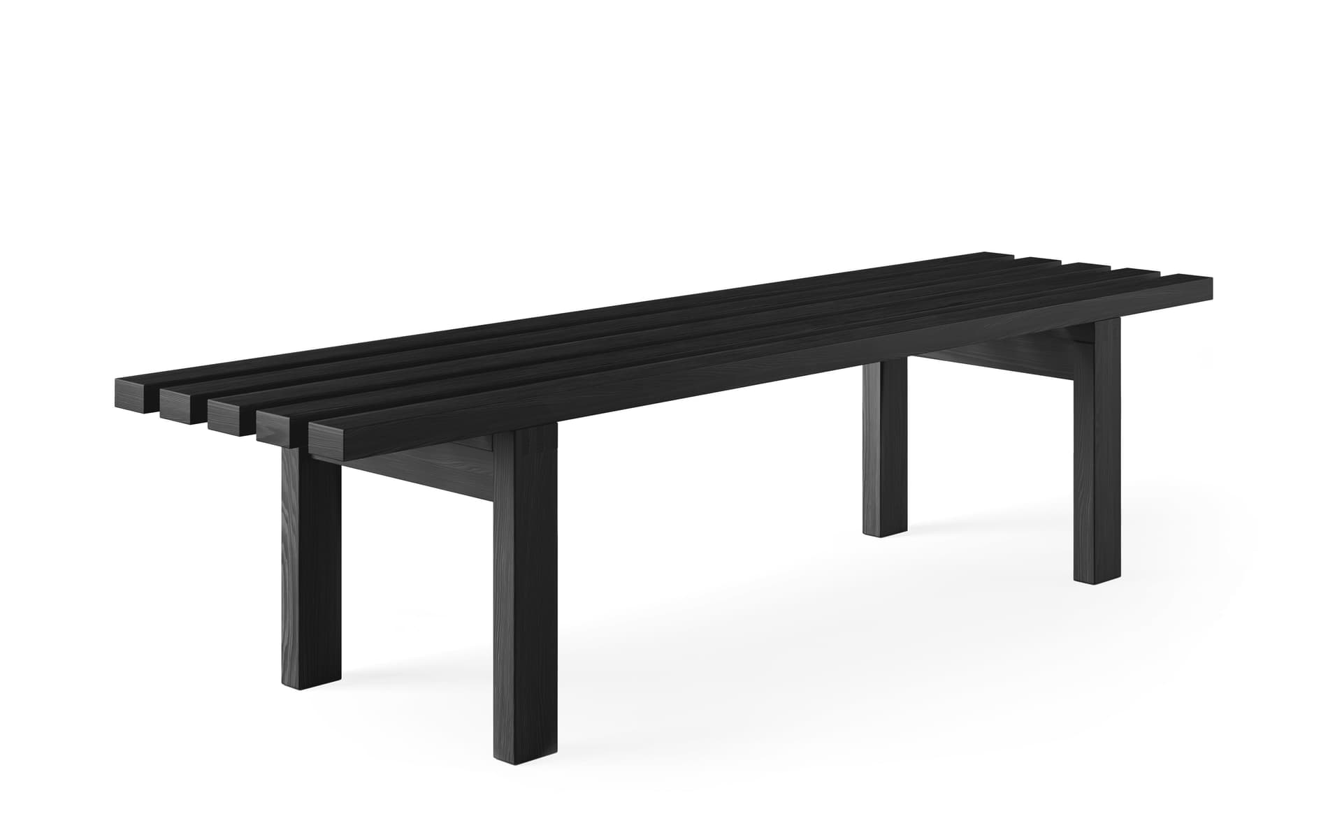 63" x 16.5" - ash, black / no added cushion